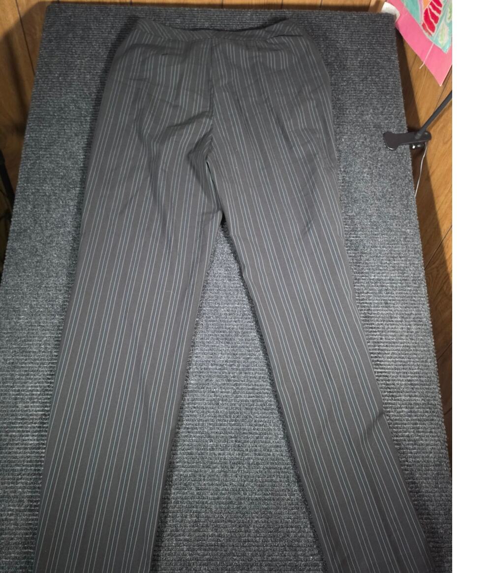 East 5th Pinstripe Dress Pants Black Bootcut 8 Tall